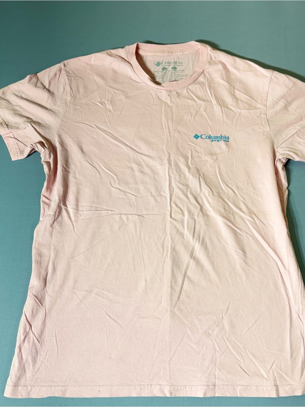 Columbia PFG Pink Graphic Cotton‎ Short Sleeve Fishing T-Shirt Men's Size L